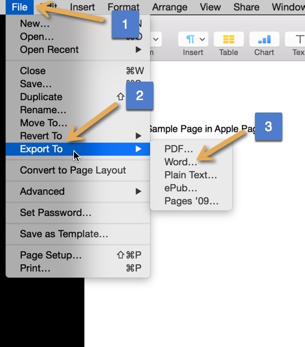 how to convert mac pages to word